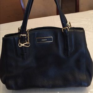 DKNY black satchel bag